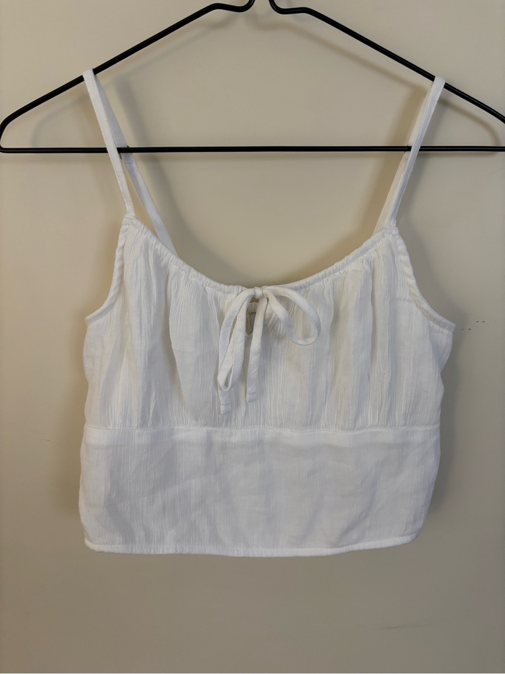 White Hollister Tie Front Cami Top